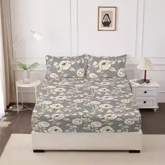 Capa de cama para quarto, 3 peças, conjunto de lençóis estampados (um lençol e duas fronhas) Una Sábana Y Dos Fundas De Almohada na internet
