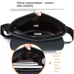 Bolsa crossbody impermeável para homens, cor sólida, grande capacidade, pasta portátil, armazenamento de couro PU, sacos de ombro, meninos - comprar online