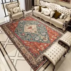 Bohemia tapetes da sala de estar decoração quarto deluxe anti deslizamento tapetes grande área tapete lounge tapete persa lavável