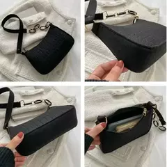 Bolsa luxuosa em forma de crescente para mulheres, pequena bolsa quadrada, sob a bolsa de ombro, design de feltro, moda casual - comprar online