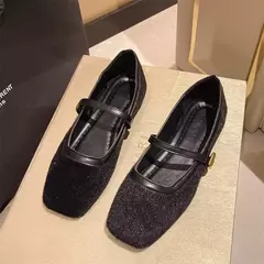 Sapatos casuais com estampa leopardo de toe quadrado para mulheres, sapatilhas femininas, sapatos Mary Jane ao ar livre, novo design