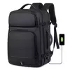 Mochilas expansíveis impermeáveis com porta de carregamento USB, Business National Flag Travel Bag, 17 "Laptop Bag, 40L