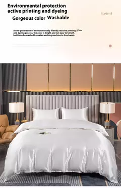 Kuup-Colorido Conjunto de cama, Satin Superfície Duvet Cover, Quilt Cover, pele amigável tecido, Queen e King Size, alta qualidade - loja online