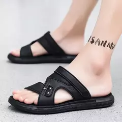 Sandálias de couro confortáveis masculinas, sapatos ao ar livre, marca original, tendência adulta, verão, 2024 - comprar online