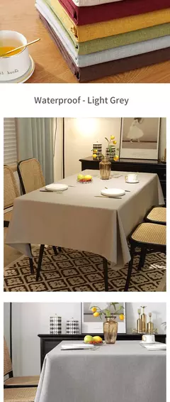 Tela resistente, moderna e simples e engrossada do linho do algodão do óleo impermeável da toalha de mesa de chá, cor sólida - Wolf Magazine