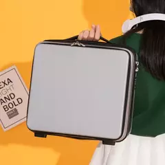 Bagagem portátil de viagem para mulheres, caixa cosmética de 16 ", embarque leve, maquiagem profissional, mini mala simples, bolsa