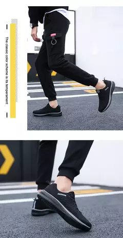 Tênis casuais masculinos tênis de corrida masculino rendas-up leve confortável respirável tamanho grande 46 sapatos de caminhada atléticos para homem - comprar online