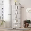 Dustproof High Capacity Partition Wardrobe, Open Bookshelf, Montagem simples Armário de armazenamento, Mobília do quarto, 6 camadas, 5 camadas