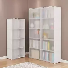 Dustproof High Capacity Partition Wardrobe, Open Bookshelf, Montagem simples Armário de armazenamento, Mobília do quarto, 6 camadas, 5 camadas - Wolf Magazine