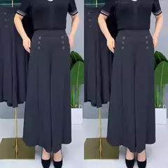 Calça casual elegante de pernas largas para mulheres, novo estilo, fina, anti-rugas, calça feminina, verão, Dropshipping, 2021 - loja online