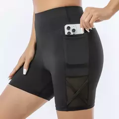 Shorts de ginástica para exercícios abdominais para mulheres, Europa e Estados Unidos, calças de ioga nuas nas nádegas, cintura alta, curto apertado, 2021 - comprar online