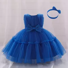 Elegante vestido de tule para meninas, bebê infantil, 1st Birthday, Vestidos de batismo, Kids Wedding Party, Toddler Clothes, Verão na internet