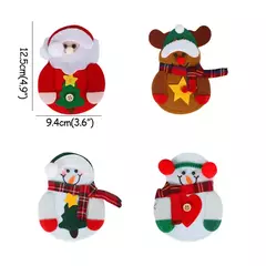 Natal Cutelaria Saco do bolso, faca, garfo, titulares de talheres, Dinner Table Ornamentos, Navidad Decorações, Natal Noel, 4 pcs, 8pcs na internet