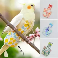 Fraldas laváveis para papagaio, roupas de bolso para animais de estimação, pássaros, roupas fofas, gravata borboleta, alça de renda, luz para animais de estimação, roupas de voo, suprimentos para pássaros - loja online