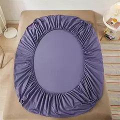 100% algodão cabido folha de cama com faixa elástica cor sólida anti-deslizamento ajustável colchão capa para cama única dupla rei rainha - Wolf Magazine