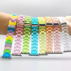 Pulseira Link Transparente para Apple Watch, Banda 44mm Ultra, 49mm, 41mm, 45mm, 40mm, 42mm, 38mm, iWatch Series 8, 7, 6, 5, 4, 3, SE - comprar online