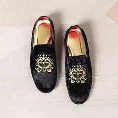 Sapatos de couro de camurça para homens, sapatos de casamento, sapatos baixos Oxford, mocassins bordados, tamanho grande, alta qualidade, designer, luxo, festa