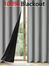 Cortinas blackout sólidas com ilhós, Total Privacy cortinas para quarto, 1pc
