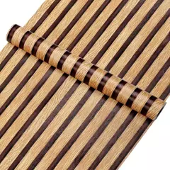 Adesivos de parede autoadesivos de PVC impermeável, rolo grande, decoração, fundo, mesa, armário, papel de parede, listras de madeira, 45cm na internet