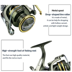 Roda giratória de carretel de pesca OKUMA com freio duplo com capacidade de linha de 18 kg para pesca e arremesso - loja online
