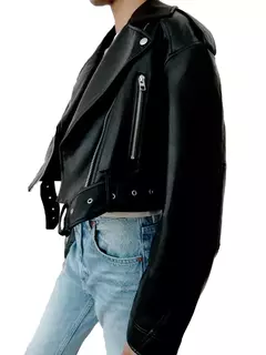 Jaqueta Fitaylor-Faux PU de couro feminino, lapela, zíper, curta, casual, rua alta, casaco de motocicleta para senhora - Wolf Magazine