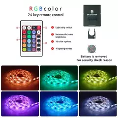 USB Cor Mudar LED Strip Lights, 5050 RGB, fita flexível da lâmpada para a decoração do quarto, TV Backlight Diode, Controle APP - comprar online