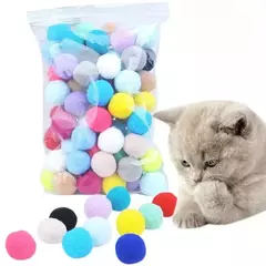 Delysia King 70 peças de bola de pelúcia de brinquedo para gato