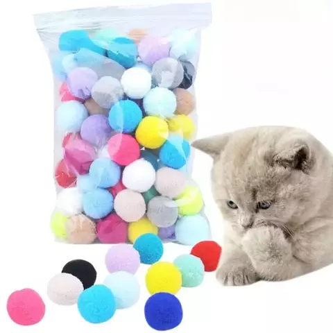 Delysia King 70 peças de bola de pelúcia de brinquedo para gato