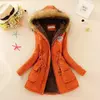 Casaco fino acolchoado de algodão para mulheres, parkas com capuz casual, sobretudo quente acolchoado, outono e inverno, 2023, 2023, emboridery, novo