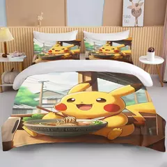 Pokémon Pikachu Bulbasaur Conjunto de cama macio impresso, Capa de edredão, 1 Capa de edredão, 2 Fronhas, Adultos e Crianças, Luxo - comprar online