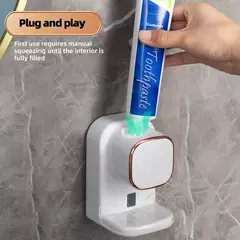 3 Mode Smart Toothpaste Dispenser Sensor Automático Electric Wall Mounted Tooth Paste Squeezer Carga USB Removível lavável Banheiro Acessórios - Wolf Magazine