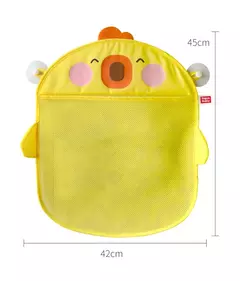 Qwz novo pato dos desenhos animados do bebê saco de malha do banheiro otário design para brinquedos de banho crianças formas animais pano areia brinquedos armazenamento net saco - loja online