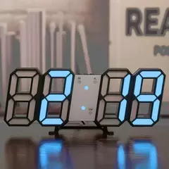 LED Digital Wall Decoração Relógio, 3D Glow Night Mode, Relógio Eletrônico Ajustável, Sala Estética, Decoração do Quarto - comprar online