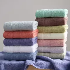 Imagem do Toalhas adultas grossas de algodão puro para homens e mulheres, absorvente macio, uso doméstico, toalhas faciais diárias, alta qualidade