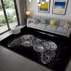3d impressão gamer controlador padrão sala de estar tapetes antiderrapante cas