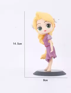 Disney-Q Posket Cartoon GK modelo brinquedos, princesa emaranhado, Rapunzel, Ariel, Elsa, sereia, Bella, bolo, decoração do carro, em estoque na internet