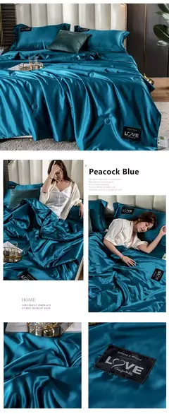 Mulberry Silk Consolador Edredon Insert, Luxo Cobertor De Seda Natural, cama de cetim, rainha, solteiro, duplo, cama tamanho Twin, verão - loja online