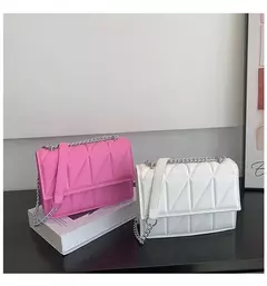 Bolsa de Ombro De Couro PU Para Mulheres, Bolsa Feminina, Correia De Corrente, Crossbody, Punho, Designer, Moda na internet