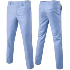 Imagem do Calça masculina monocromática de terno de negócios, calça casual masculina, boutique, fina, alta qualidade, nova moda, 2023