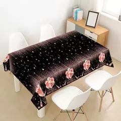 Toalha de mesa descartável para festa de aniversário, capa de mesa para homens e mulheres, ouro rosa, preto, dourado, velho, material de festa