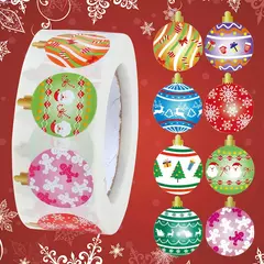 Feliz Natal Adesivos para Presentes DIY, Xmas Party Seal Labels, Pacote de cozimento, Envelope Papelaria Decoração, 500pcs
