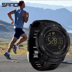 Relógio de pulso masculino Sanda, 50m à prova d'água, led, digital, militar, esportes, pedômetro, calorias, marca, 2145 - Wolf Magazine
