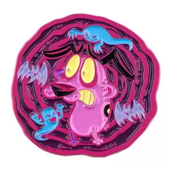 Imagem do Covarde herói cães esmalte pinos anime figuras emblemas broche de lapela de metal para mochilas broches moda jóias acessórios presentes