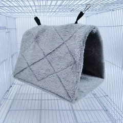 Imagem do Pet pássaro papagaio gaiolas quente pássaro rede pendurado tenda cama para pássaro dormir gaiola decoração acessórios casa de pássaro ninho de pássaro