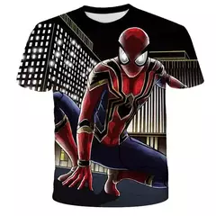Super-herói Spiderman T-shirt para homens e crianças, roupas infantis, Avengers Tees para meninos, camiseta infantil, 3, 4, 5, 6, 7, 8-14 Ys