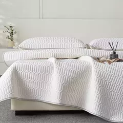 Imagem do Tapete e fronha de látex espesso macio, Conjunto de cama liso, Lençol Cool Feeling, Capa de colchão de resfriamento, Verão, 2 pcs, 3pcs