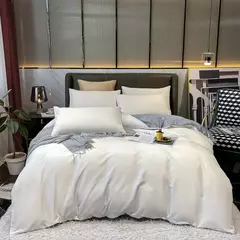 Imagem do Nordic cama conjunto com lençol, capa de edredão, fronhas, solteiro, casal, lençol, rei, rainha, duplo, Twin Size, 100% algodão