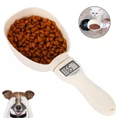 Balança de alimentos para animais de estimação, colher medidora lcd eletrônica de precisão, ferramenta de pesagem para alimentação de cães e gatos, colher digital, display de cozinha - loja online