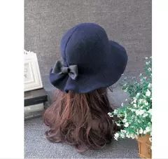 Chapéu de lã de bowknot vintage feminino, Fedoras para senhoras, cúpula de feltro para casamento Igreja Jazz, boné feminino elegante, outono e inverno - loja online