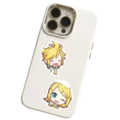 Imagem do 94 pçs/set anime hatsune miku kagamine rin len kawaii figura adesivo à prova dwaterproof água modelo brinquedos diy mão conta adesivos presentes